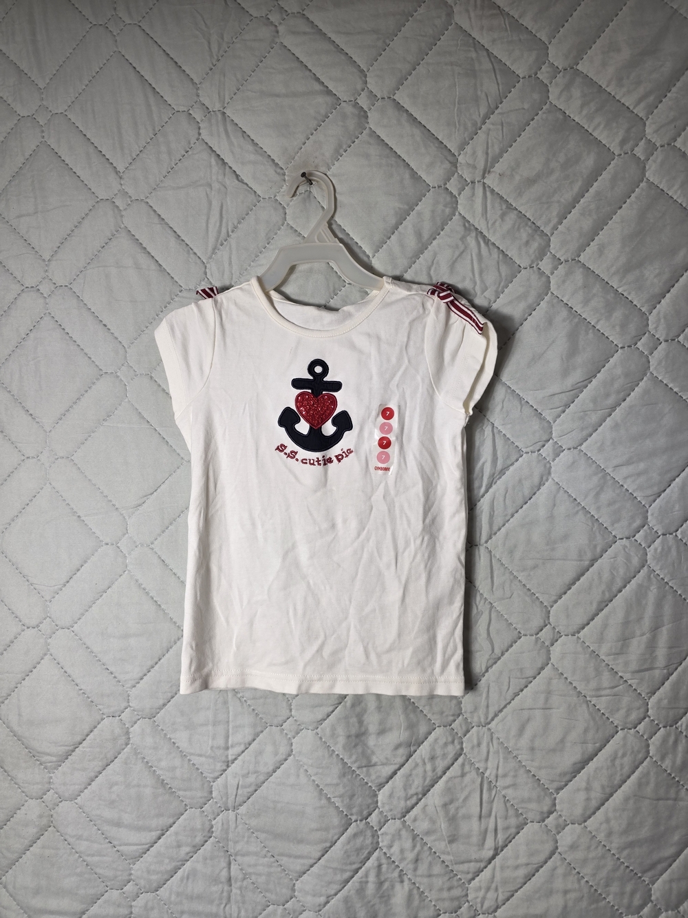Girls Gymboree Cutie Pie Anchor T-shirt 
Sz 7
New with Tag